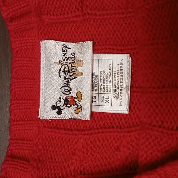 Walt Disney World Magenta Knit Sweater w Mickey Mouse Embellishment XL - Picture 5 of 5
